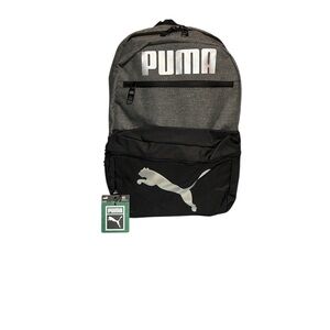 PUMA Meridian Backpack Heather Grey Black 15" Laptop Sleeve School Travel Bag